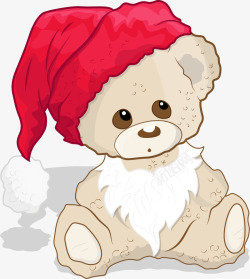 带圣诞帽的小鸡卡通带圣诞帽的小熊娃娃高清图片