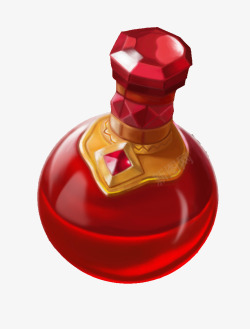 红色水晶香水瓶素材