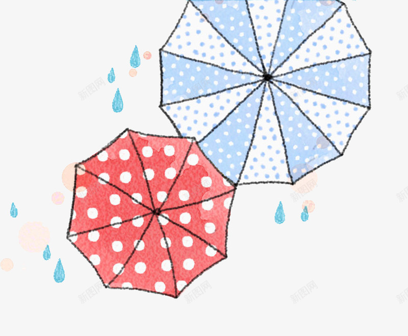 手绘水彩插图撑开的雨伞png免抠素材_88icon https://88icon.com 伞 手绘 插画 撑开的雨伞 水彩插图 波点雨伞