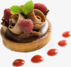 实物精品树莓巧克力蛋糕素材