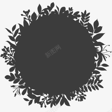 黑色logo底纹背景花纹花环图标图标