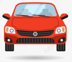红色小汽车免抠红色卡通小汽车高清图片