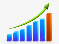 矢量ppt柱状上升柱状图高清图片