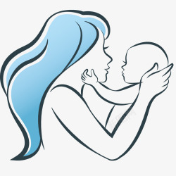 女性背景图片母婴绘画插画图标高清图片