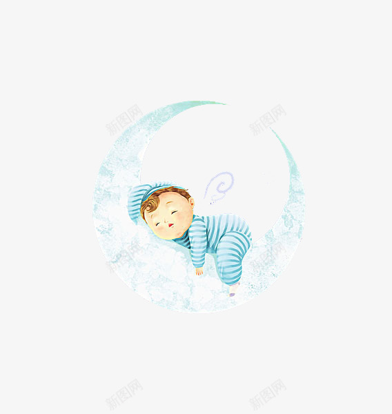 睡在月亮上的小宝宝png免抠素材_88icon https://88icon.com 卡通手绘 可爱 小宝宝 月亮 真人小孩 睡觉 闭眼睛 闭着的眼睛