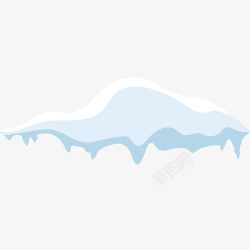 卡通雪堆免抠PNG卡通冰雪矢量图高清图片