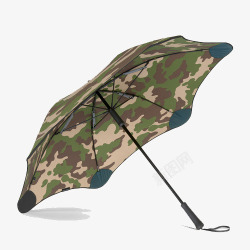 迷彩绿雨伞素材