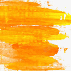 橙黄色水彩涂鸦素材