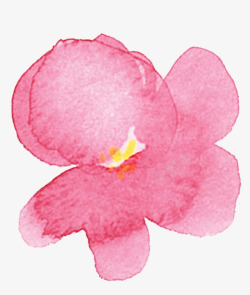 春季粉色水彩文艺花朵素材