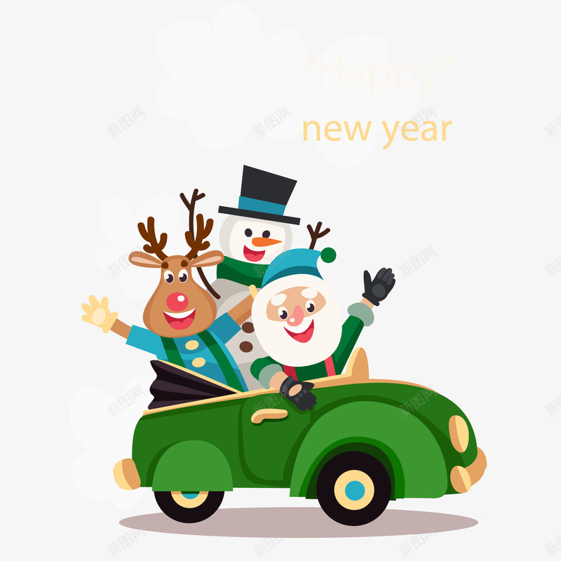 坐汽车的圣诞老人贺卡png免抠素材_88icon https://88icon.com 圣诞人物矢量图 坐汽车的圣诞老人 坐汽车的圣诞老人免费png下载 坐汽车的圣诞雪人 坐汽车的圣诞麋鹿