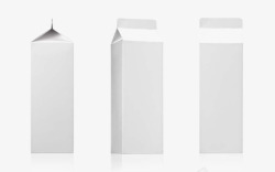 产品包装盒子空白牛奶包装盒高清图片