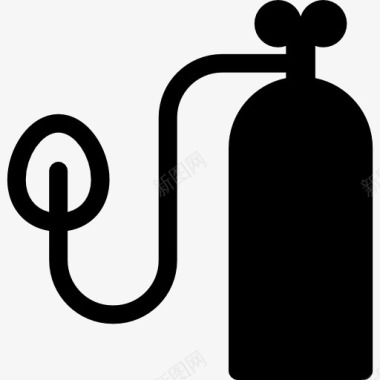 氧气瓶氧气瓶面罩图标图标