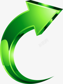 绿色立体箭头图素材