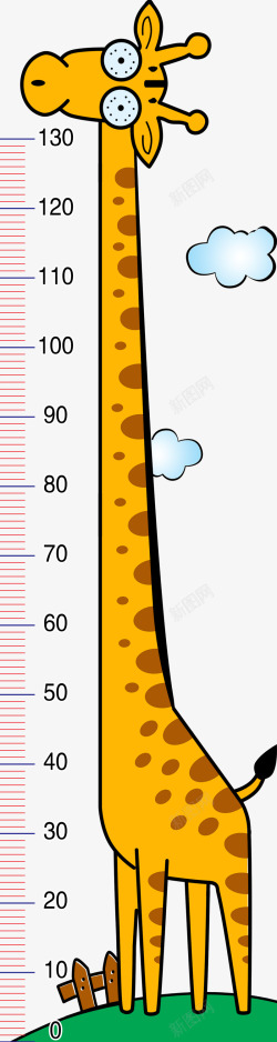卡通量身高尺身高刻度量尺高清图片