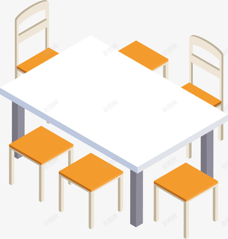 温馨的餐桌矢量图ai免抠素材_88icon https://88icon.com 创意设计 卡通 家具 桌子 椅子 简约 矢量图