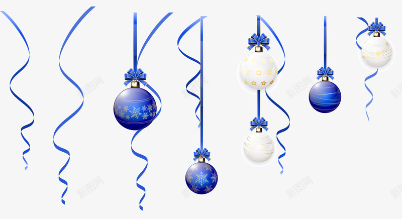 漂浮彩带漂浮彩蛋png免抠素材_88icon https://88icon.com 圣诞节 漂浮彩带 漂浮彩蛋 球 蓝色彩带