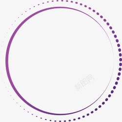 紫色简约圆圈圆点素材