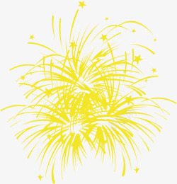 欢度国庆的黄色烟火素材