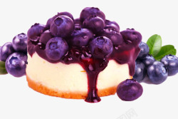 实物蓝莓果酱蛋糕素材