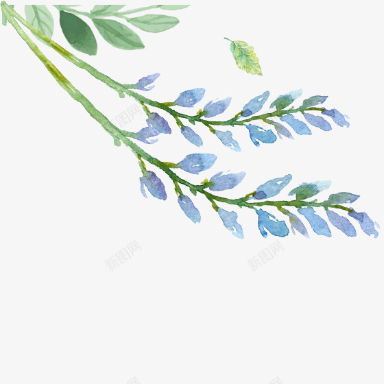 绿色水墨植物元素psd免抠素材_88icon https://88icon.com 植物 水墨 环境 生长 纹理 绿色 质感