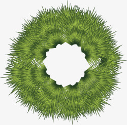 绿色植物草圈素材