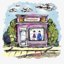 店里面的裙子素材