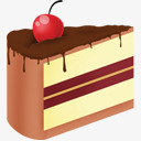 甜品巧克力蛋糕图标图标