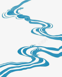 河流蓝色河流高清图片