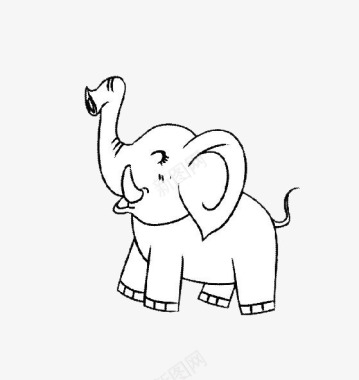开心的大象图标图标