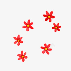 矢量小红花插图红色花朵高清图片