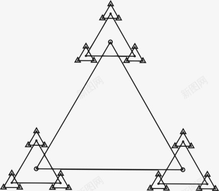 几何形状三角形交叉矢量图图标图标