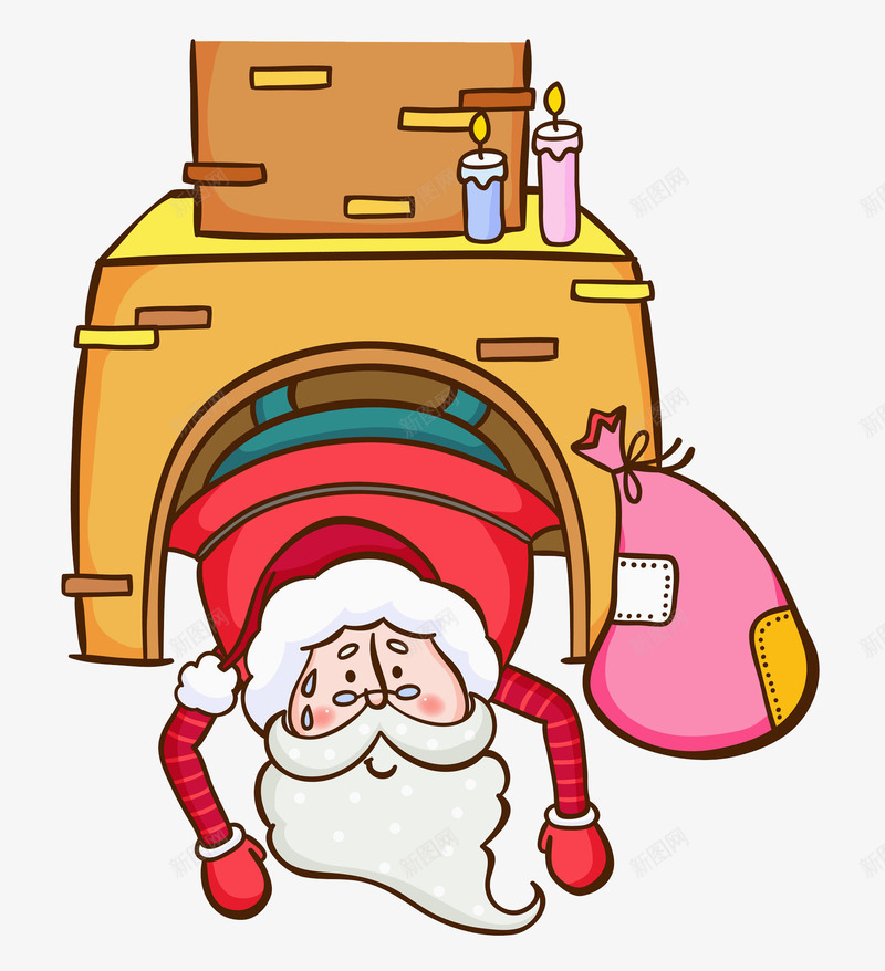 卡通烟囱里的圣诞老人png免抠素材_88icon https://88icon.com 卡通 口袋 可爱的 圣诞节 圣诞贺卡 悄悄的