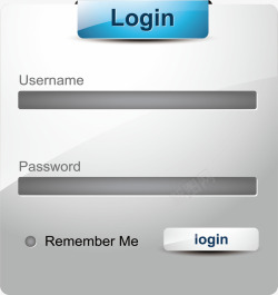 网站登录面板矢量图素材