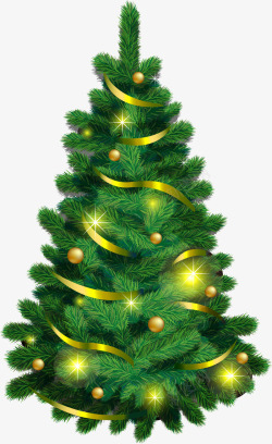 绿色节日圣诞树素材