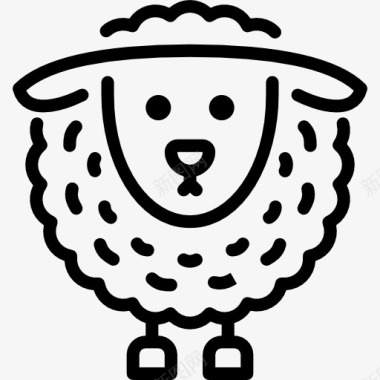 草食性动物羊羊肉图标图标