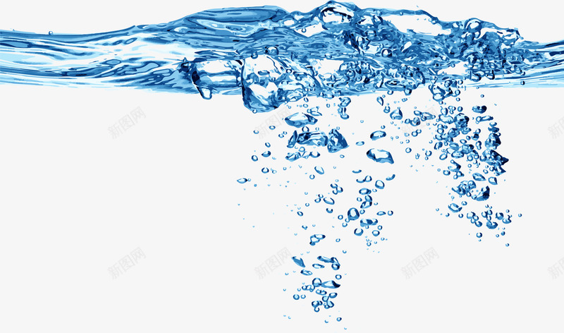小清新蓝色水泡png免抠素材_88icon https://88icon.com 创意 小清新 气泡 水泡 水滴 水花 渐变 蓝色