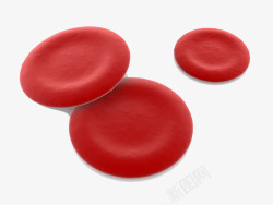 红色扁平血细胞图示素材