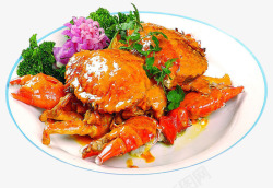 特色海鲜炒年糕特色螃蟹高清图片