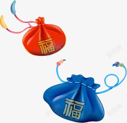 手绘卡通艺术福袋png免抠素材_88icon https://88icon.com 卡通 艺术