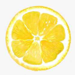 非常新鲜的柠檬手绘水彩水果柠檬高清图片