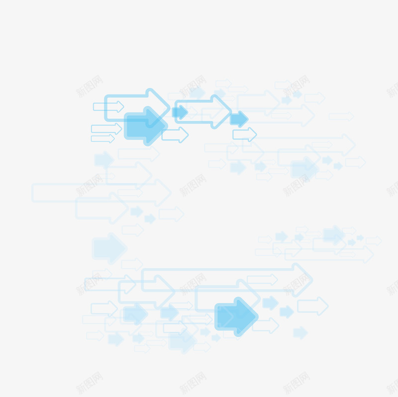 蓝色科技箭头矢量图eps免抠素材_88icon https://88icon.com 科技 科技感箭头 箭头 蓝色 矢量图