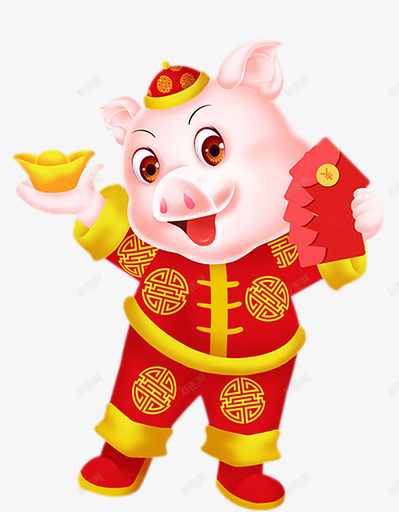 拿着红包的新年福猪卡通图png免抠素材_88icon https://88icon.com 一只小猪 免抠图 卡通 小猪 拿着红包的新年福猪 新年 新年猪 猪 福猪 红包 金元宝