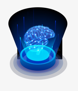 科技大脑大脑结构数据插画矢量图高清图片