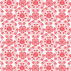 中国风花纹背景红色碎花矢量图素材