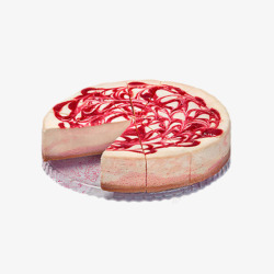 草莓芝士蛋糕草莓纽约芝士蛋糕高清图片