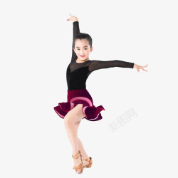 跳轮滑舞跳拉丁舞的女孩高清图片