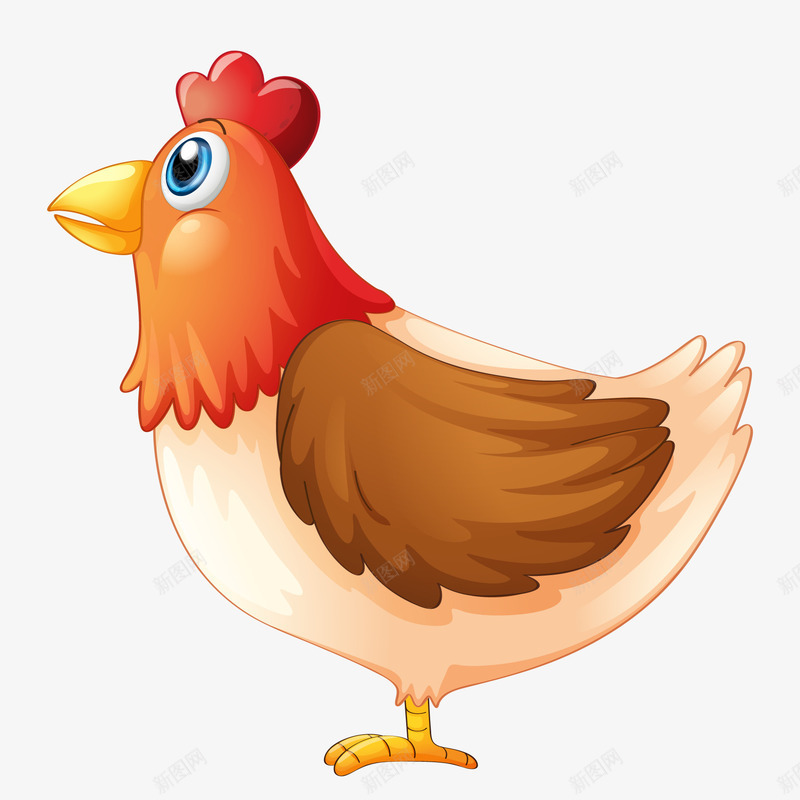 卡通可爱的小母鸡png免抠素材_88icon https://88icon.com 农场 动物设计 卡通 可爱 家禽 母鸡