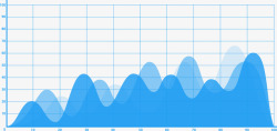 蓝色股票曲线图素材