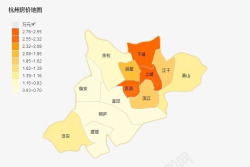 杭州地图杭州房价区域地图高清图片