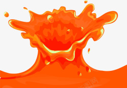 飞溅的橘子汁橙色飞溅饮料高清图片
